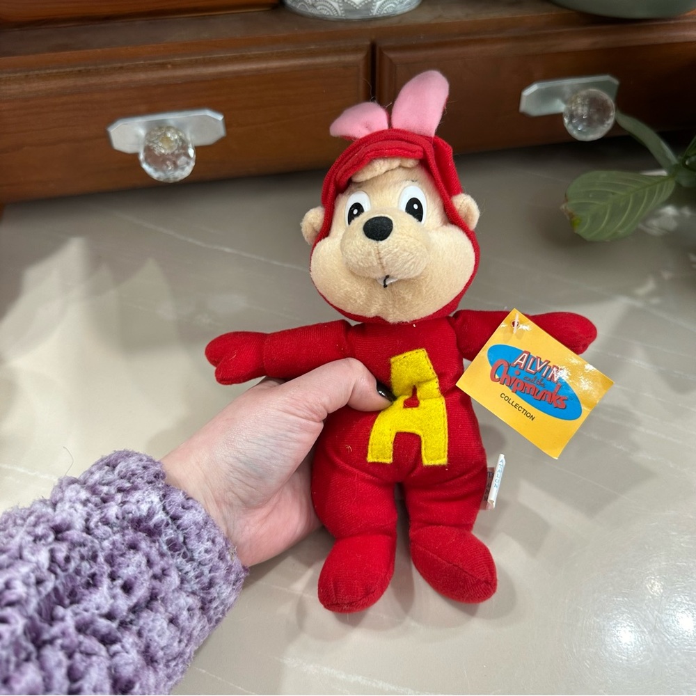 Vintage Alvin and the Chipmunks Easter Bunny Plush Toy Network